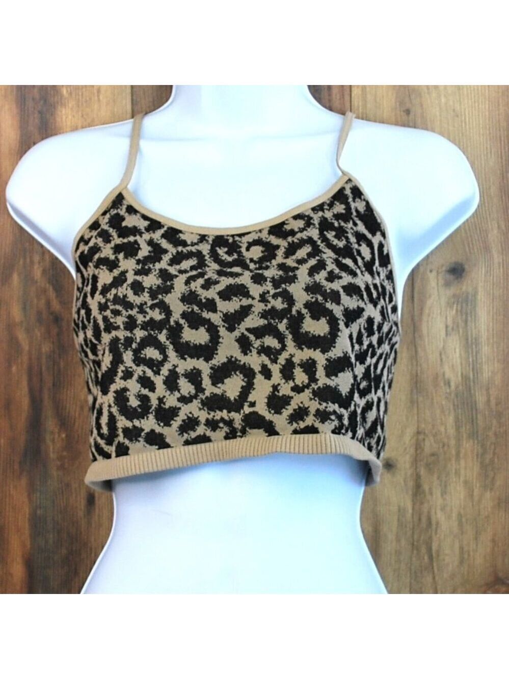 Willow & Root Animal Print Bralette Stretch Women's M/L